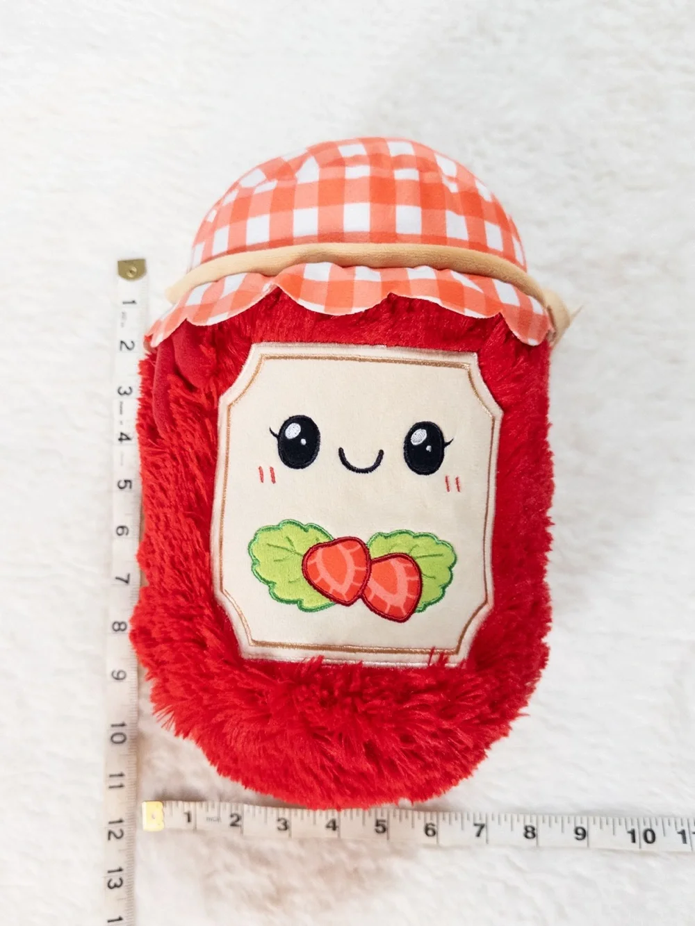 Squishable Strawberry Jam Jar Plushie 10” - “Made with Love”